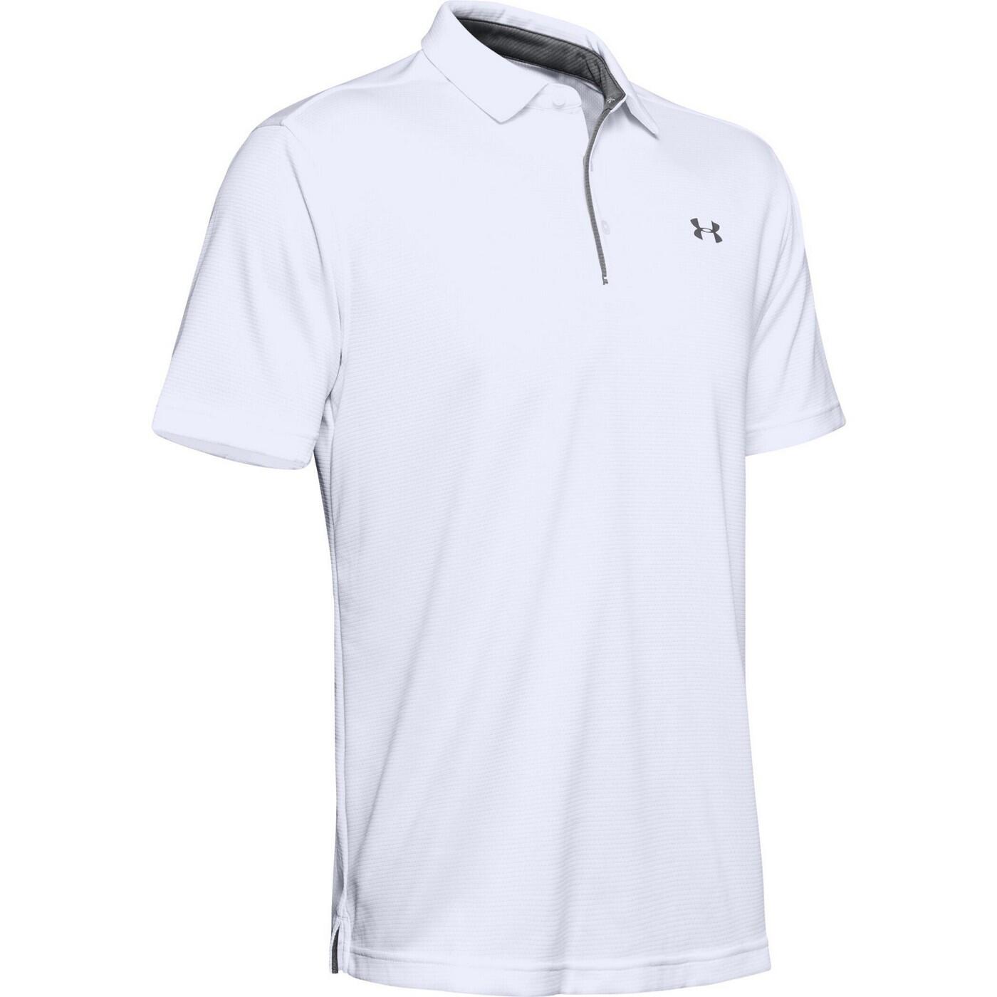 UNDER ARMOUR Mens Tech Polo Shirt (White/Graphite)