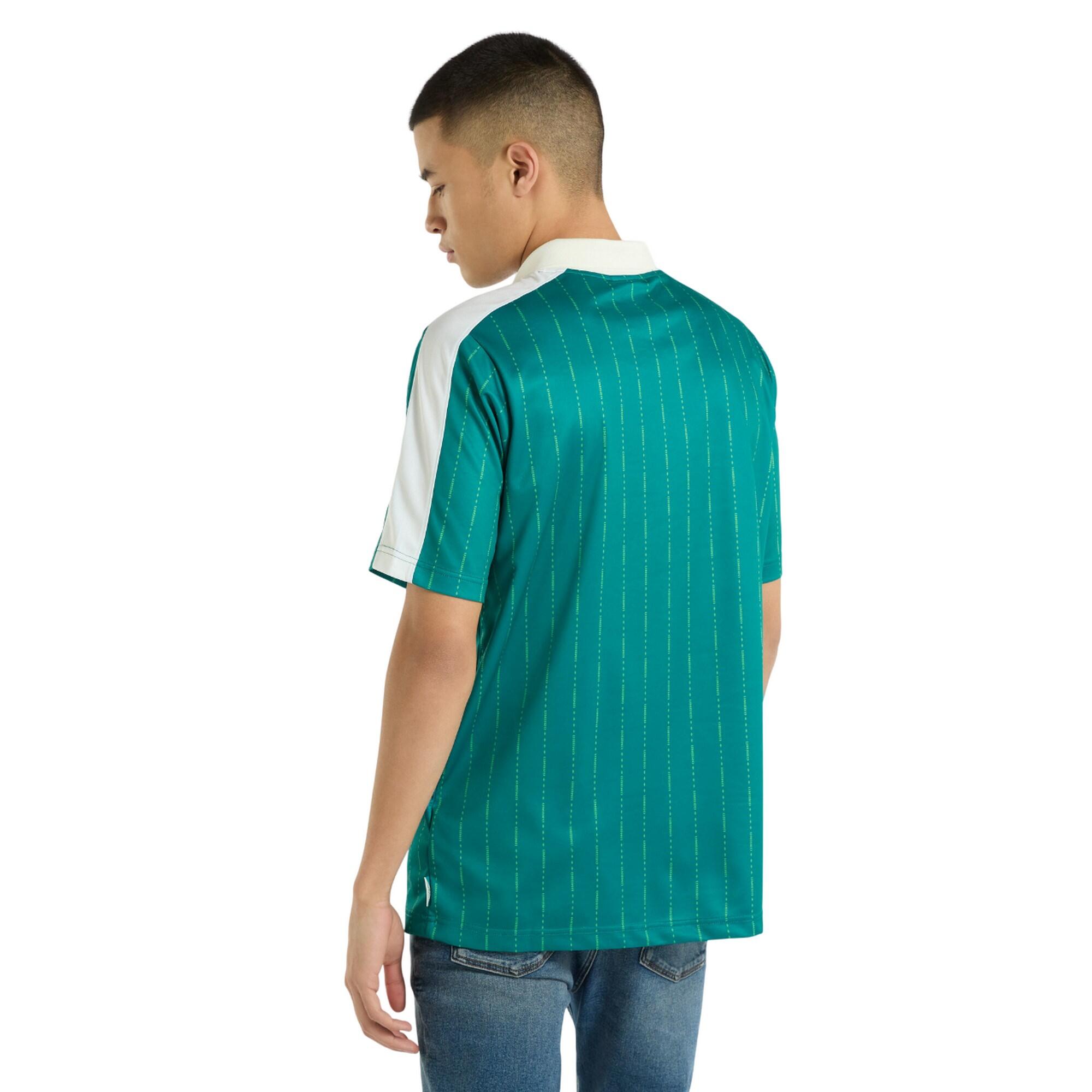 Mens Linear AllOver Print Jersey (Green/Papyrus/Quetzal Green) UMBRO