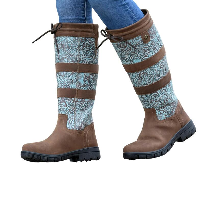 Bottes mimollet WHITAM Femme (Marron / Turquoise vif)