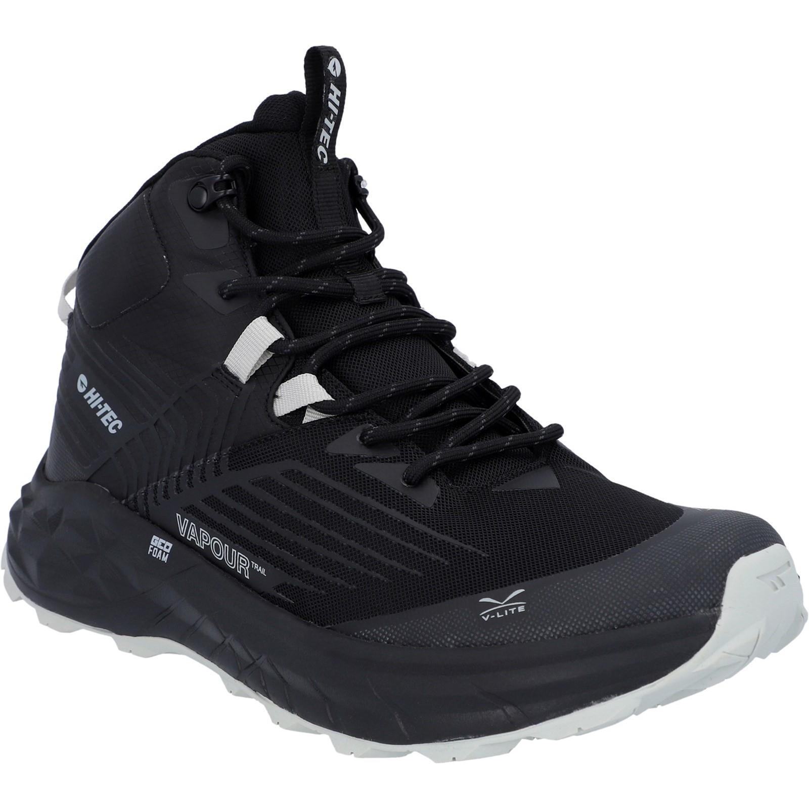 HI-TEC Mens Fuse Trail Waterproof Mid Cut Trainers (Black/Charcoal/Cool Grey)