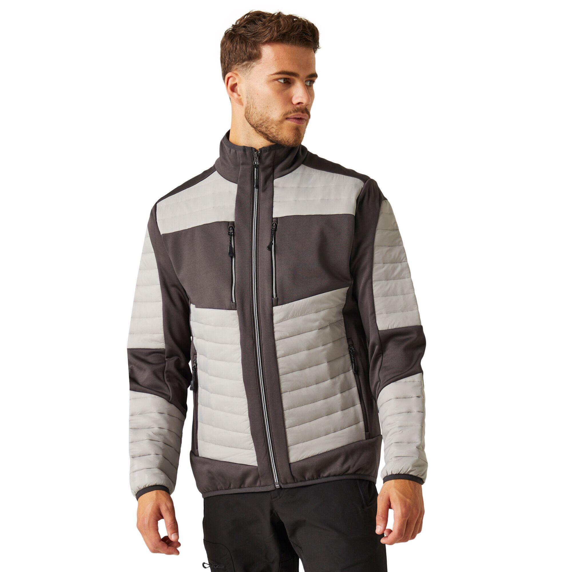 Mens Thermal Hybrid Jacket (Mineral Grey/Ash) 3/4