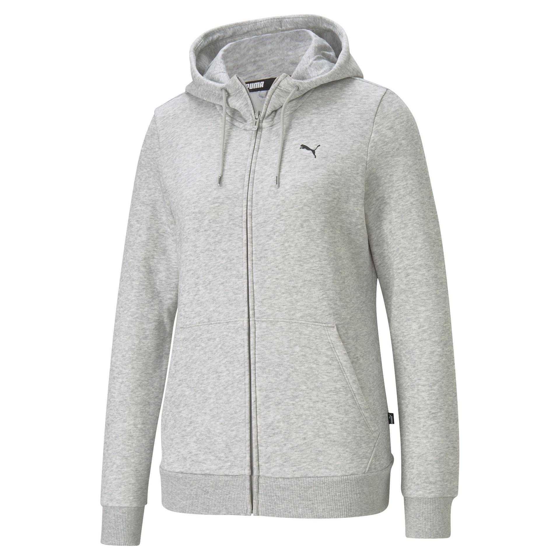 PUMA Womens/Ladies Logo Full Zip Hoodie (Grey)