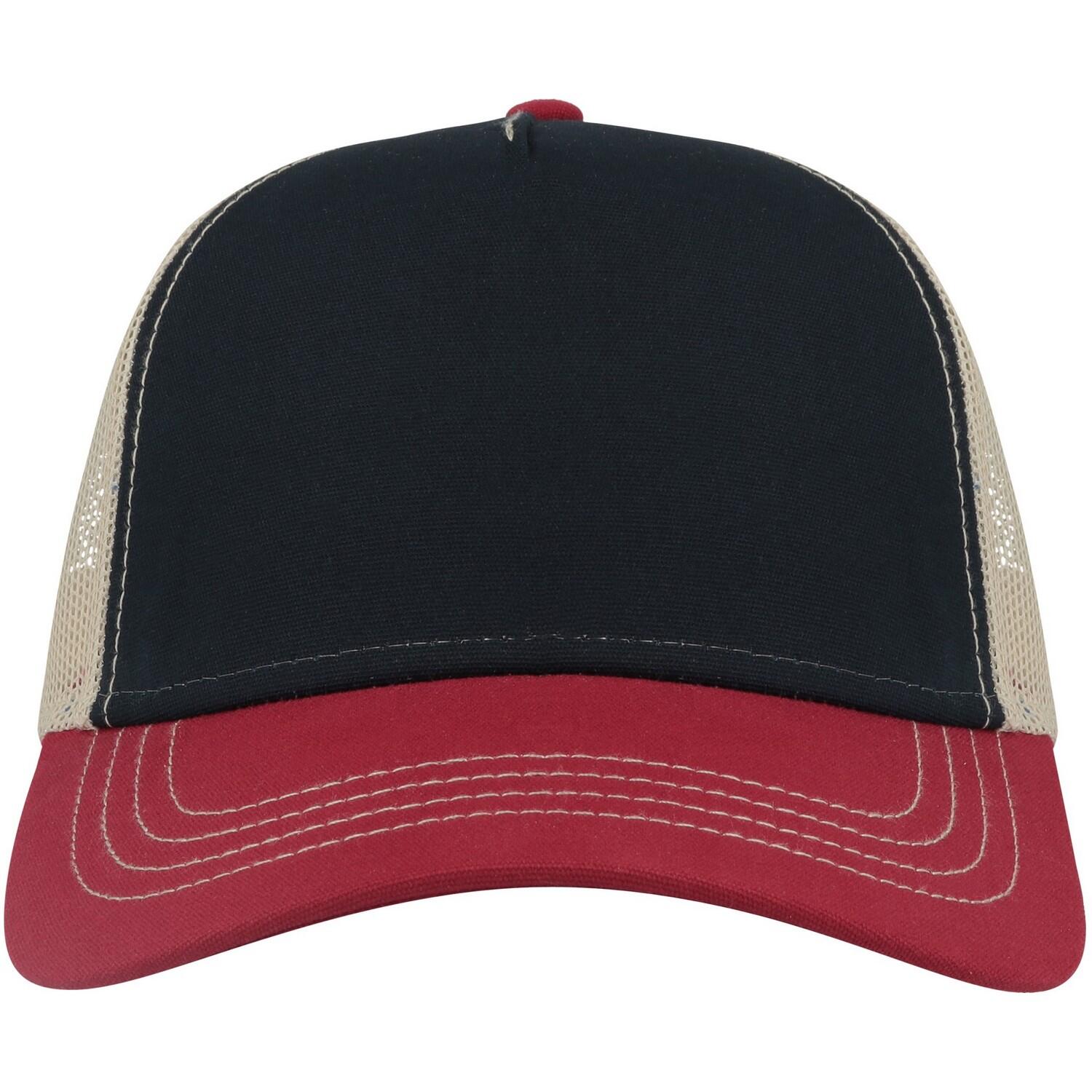 navy blue / carmine red / khaki