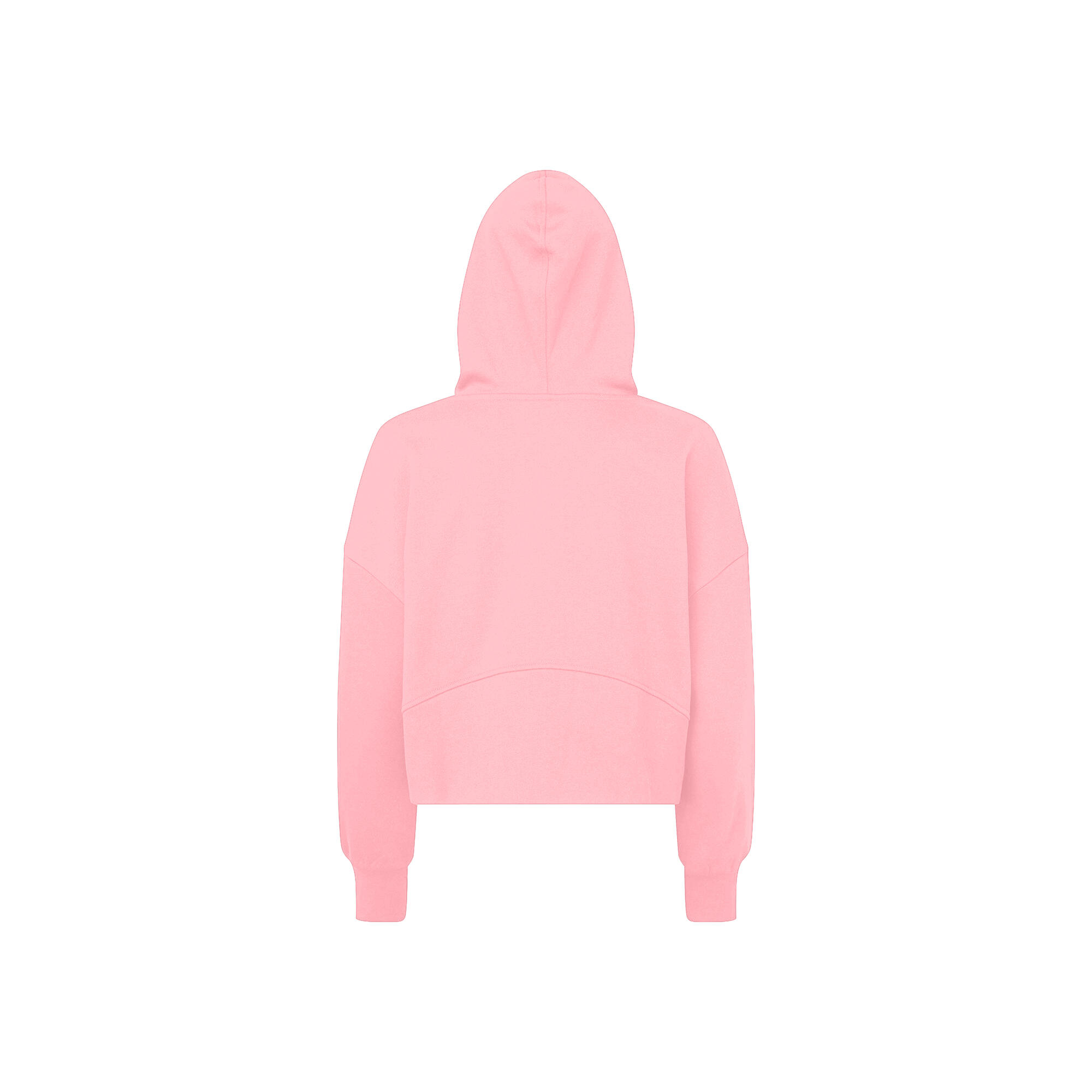 Womens/Ladies Half Zip Hoodie (Light Pink) 2/2