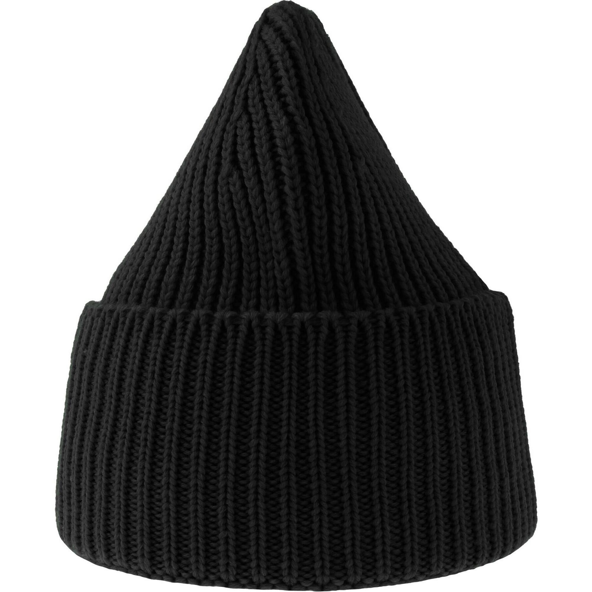 Unisex Adult Oak Chunky Knit Beanie (Black) 3/3