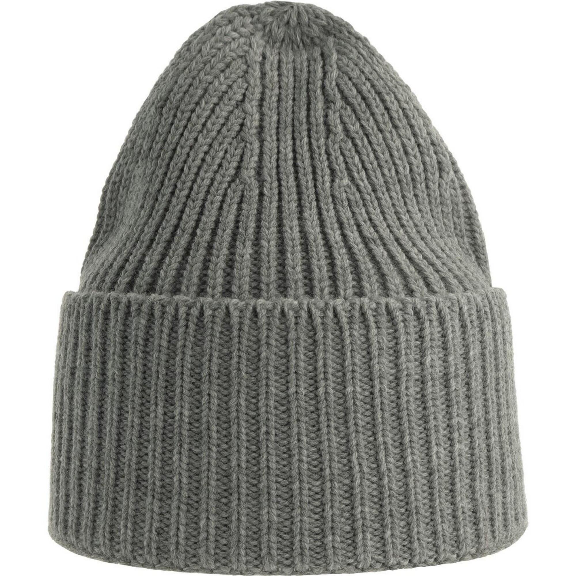Unisex Adult Oak Chunky Knit Beanie (Light Grey Melange) 2/3