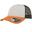 Casquette trucker RAPPER Adulte (Blanc / Vert sombre / Orange)