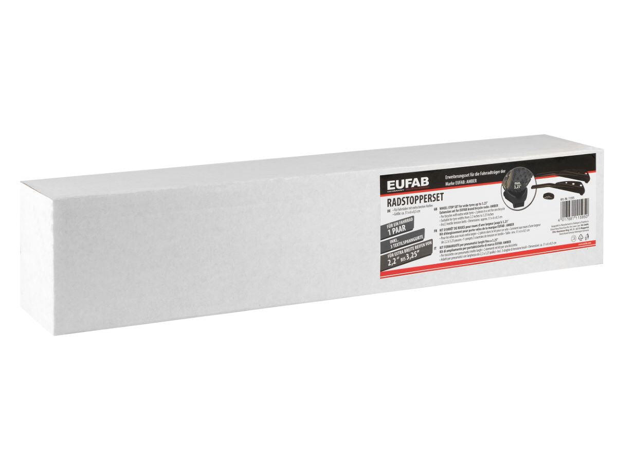 Fietsdragers EUFAB: Extra brede wielhouders tot 3,25 inch 4/4