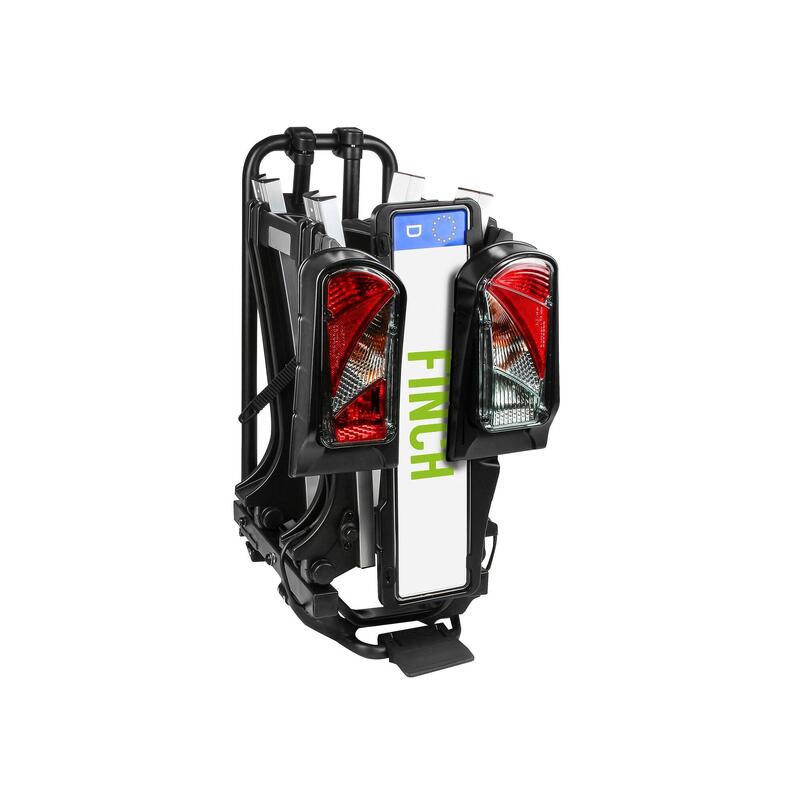 PORTE-VÉLOS 2 VÉLOS SUR ATTELAGE BASCULANTE ET PLIABLE FINCH II- EUFAB