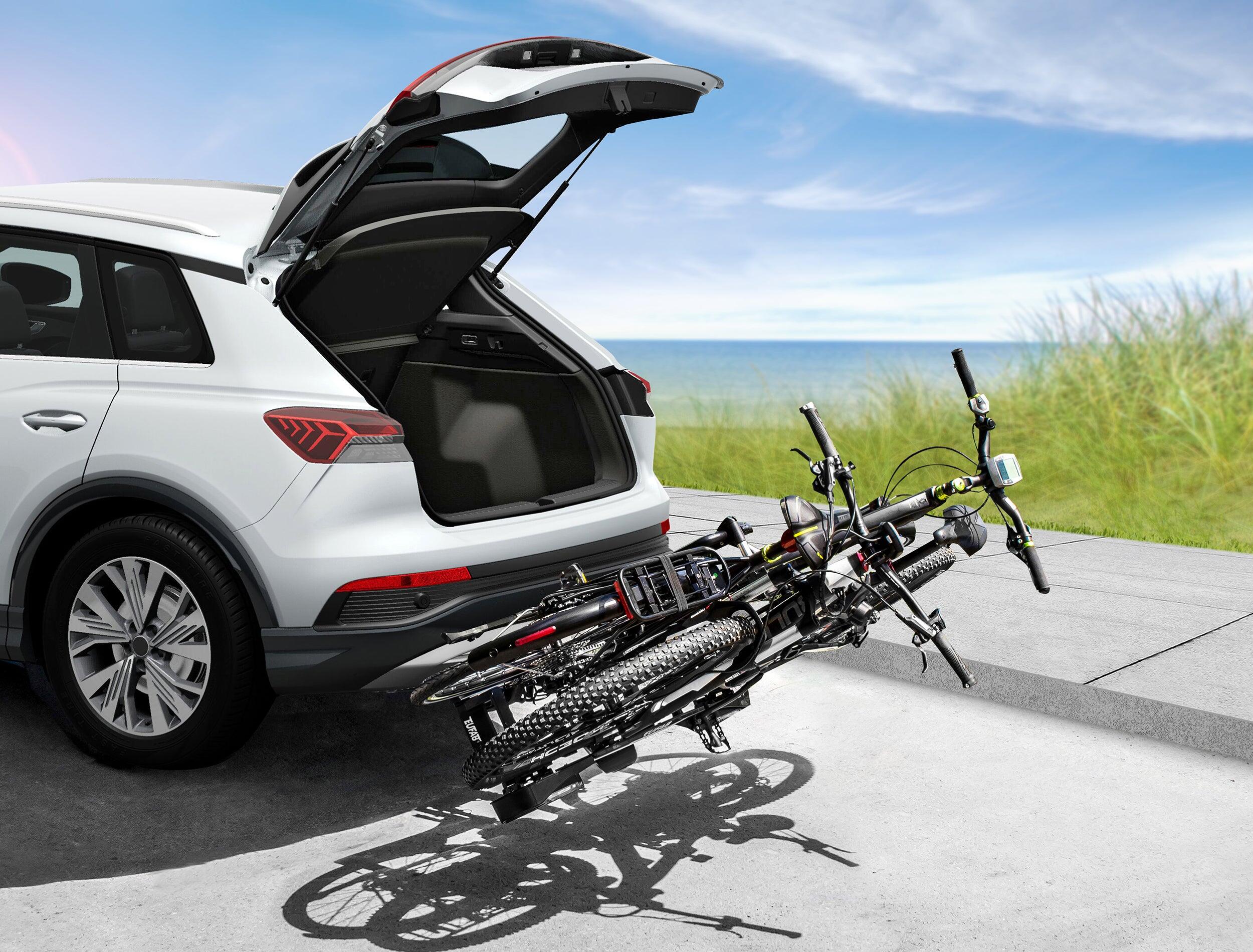 Portabici Eufab FINCH Da Gancio Traino: Per 2 Bici, Anche E-bike, Accessori Inclusi A Scelta