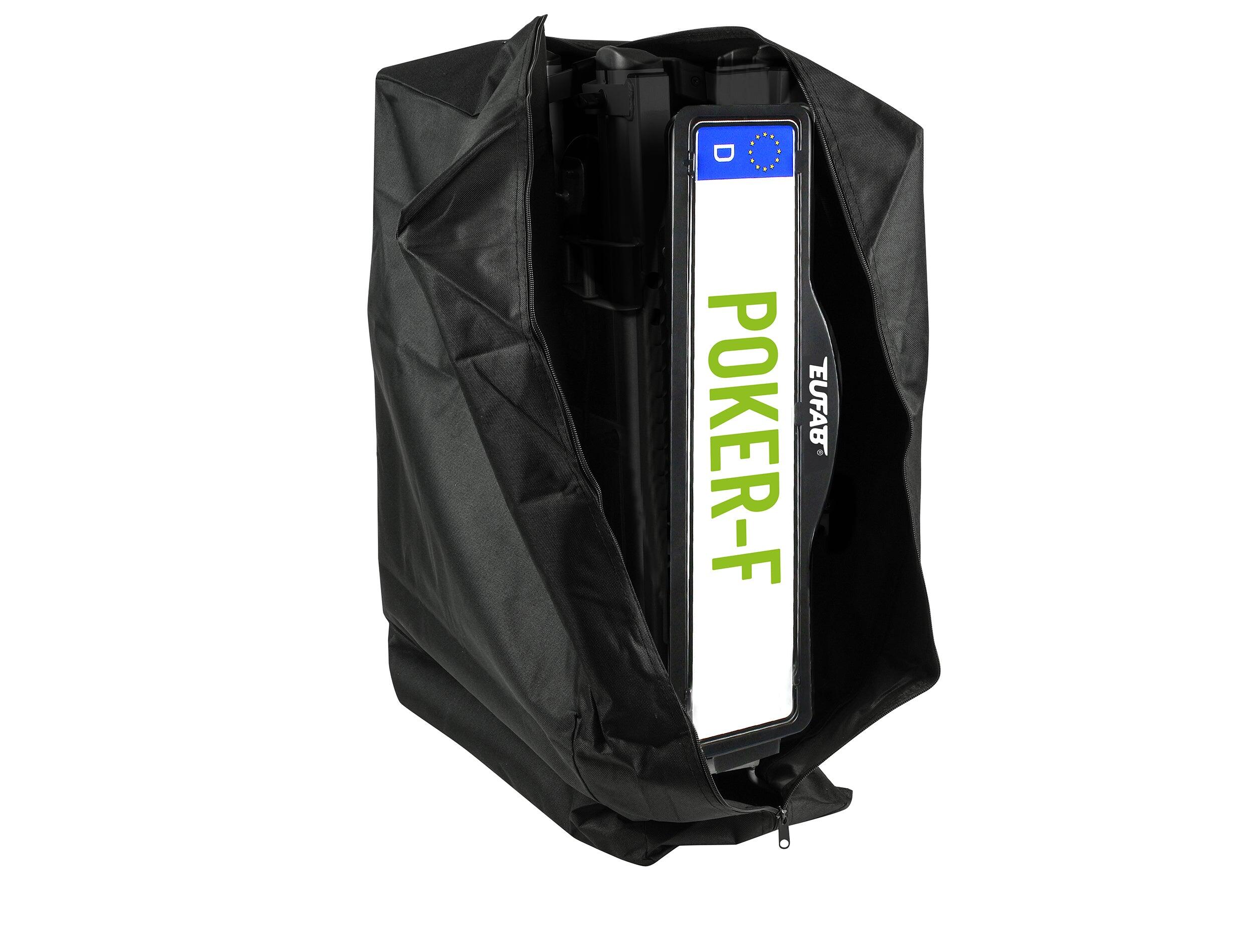 PORTE-VÉLOS 2 VÉLOS SUR ATTELAGE POKER-F PLIABLE ET BASCULANT - EUFAB 6/8