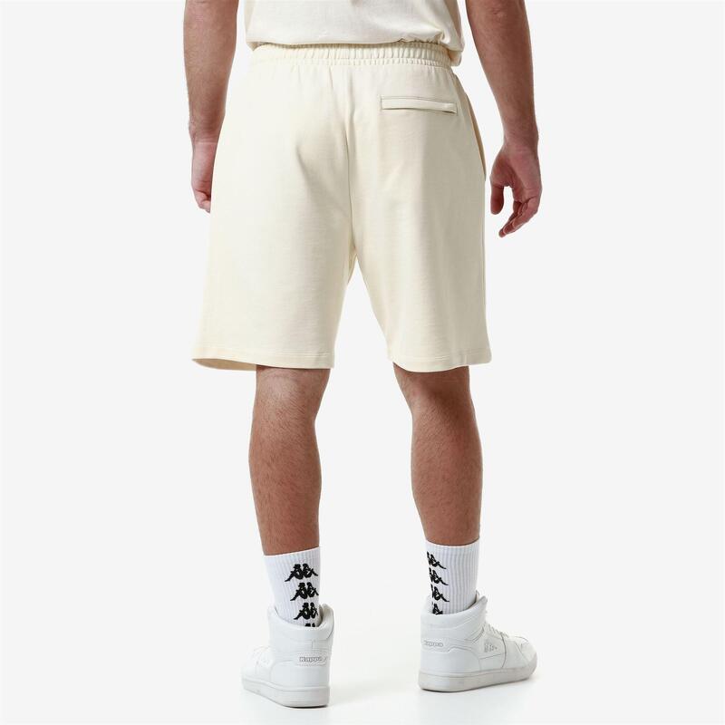 kappa pantaloncini da uomo in cotone bianco da fitness .