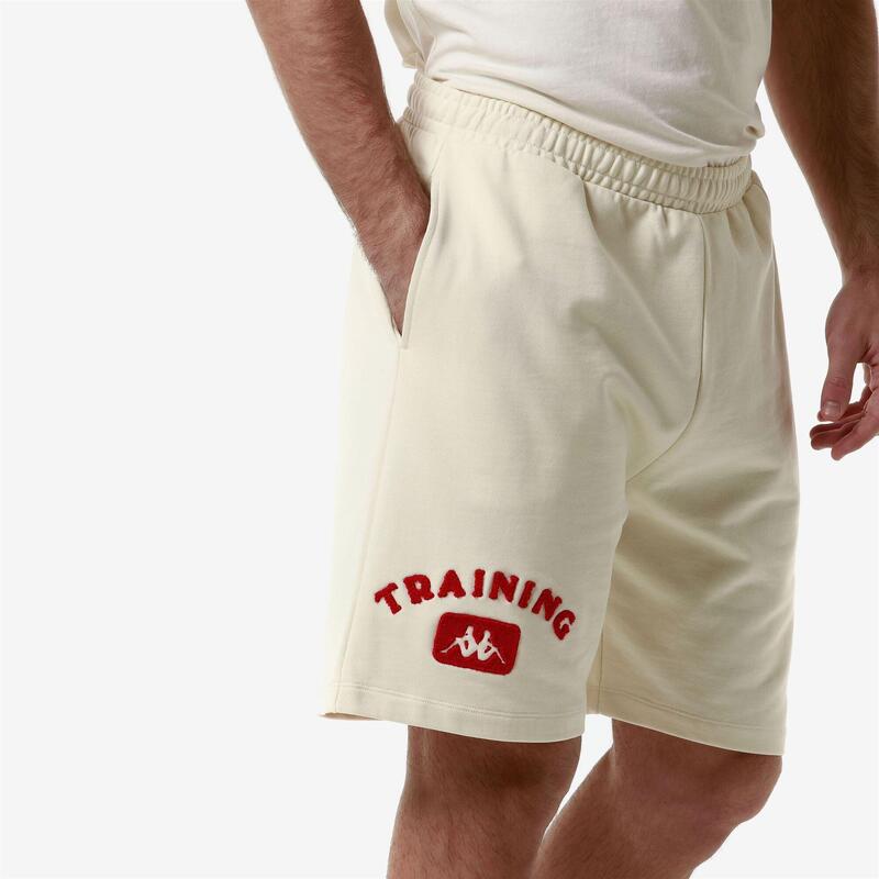 kappa pantaloncini da uomo in cotone bianco da fitness .