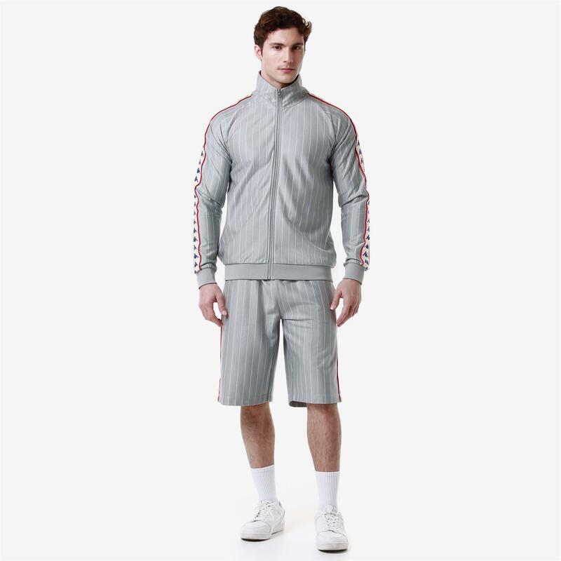 kappa pantaloncini da uomo in poliestere grigio da fitness