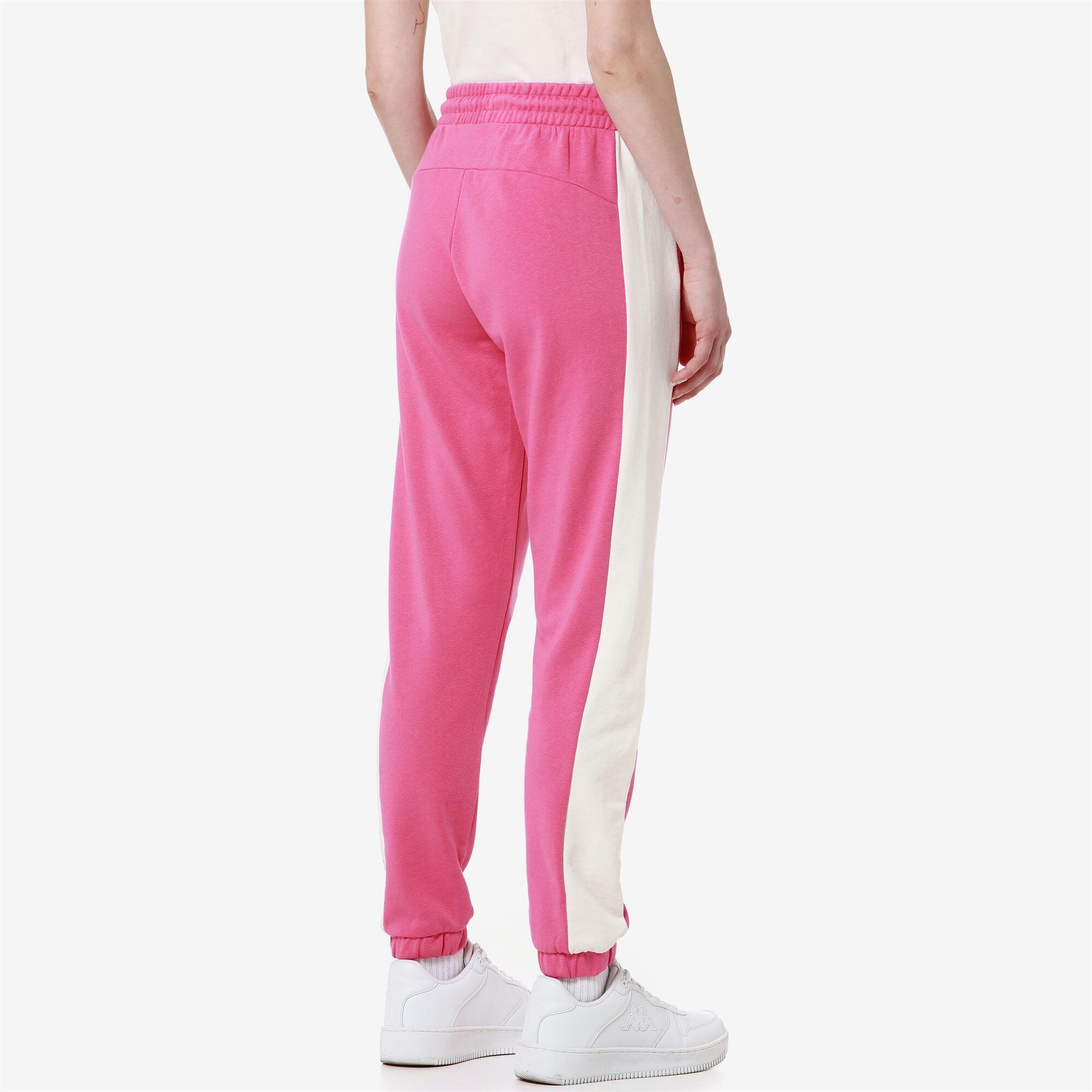 Pantaloni tuta da donna in cotone rosa da palestra 4/6