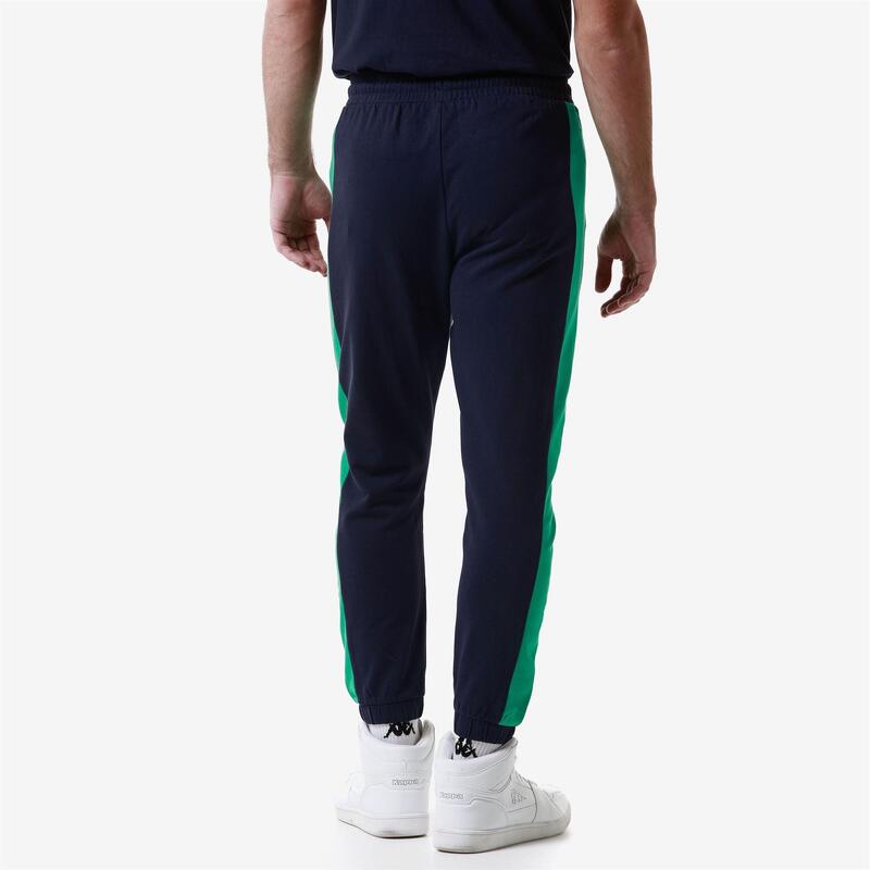 kappa pantaloni da uomo in cotone blu da fitness