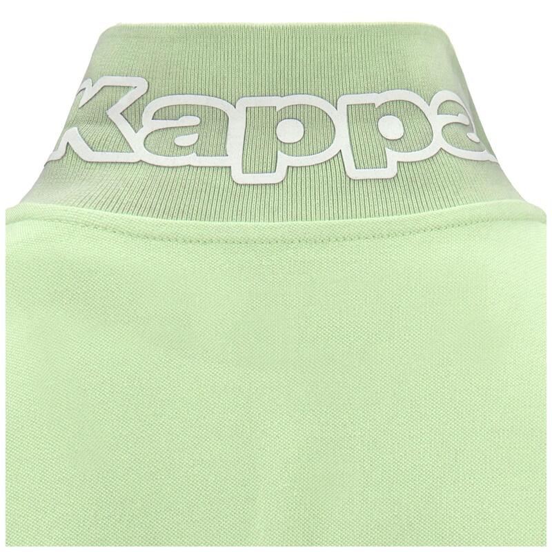 kappa polo maniche corte da uomo in cotone verde da fitness .