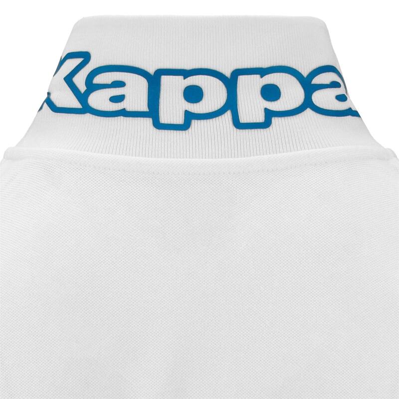 kappa polo maniche corte da uomo in cotone bianco da fitness