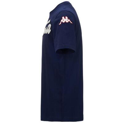 T shirt maglietta da uomo in cotone blu da sport street