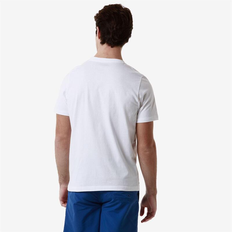 kappa t-shirt da uomo in cotone bianco da fitness .