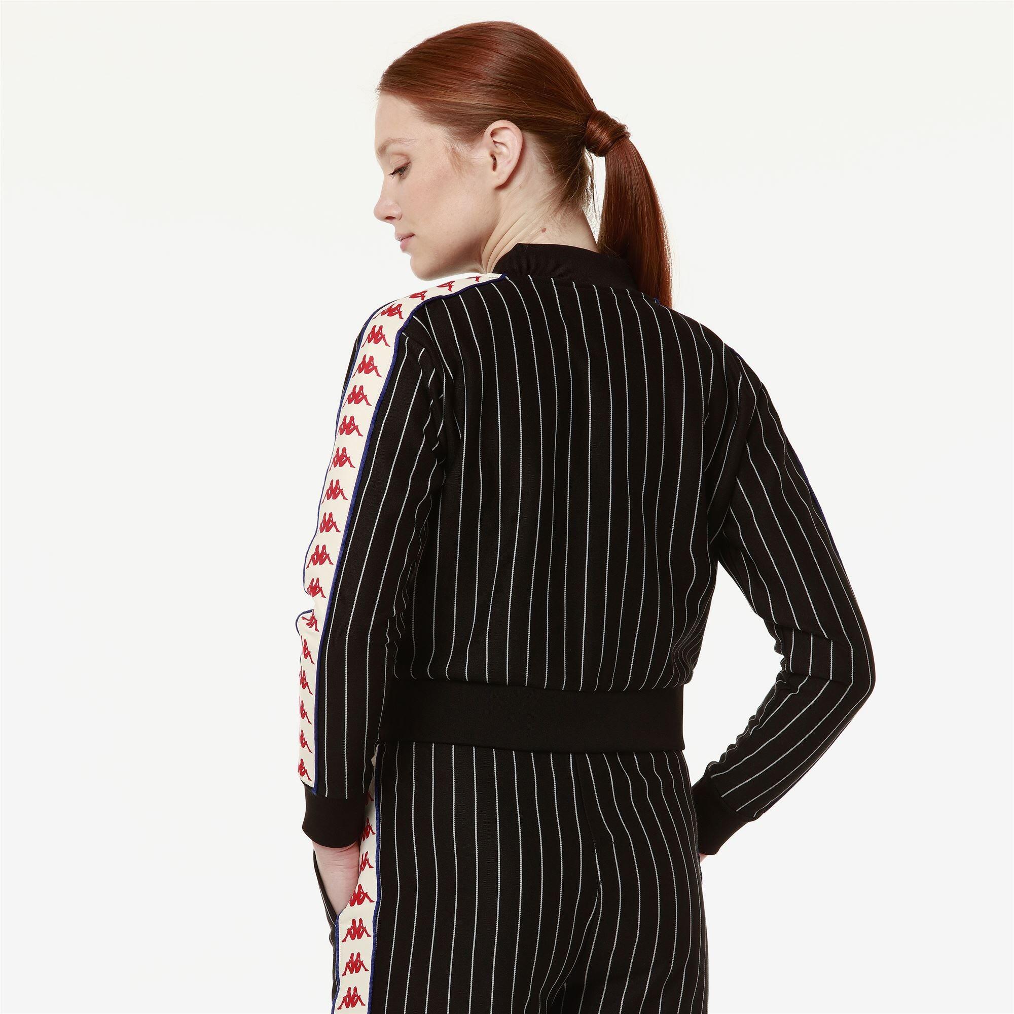 Felpa con zip da donna in poliestere nero da sport street 5/7