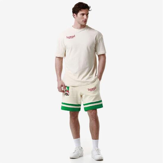 T shirt maglietta da uomo in cotone bianco da sport street