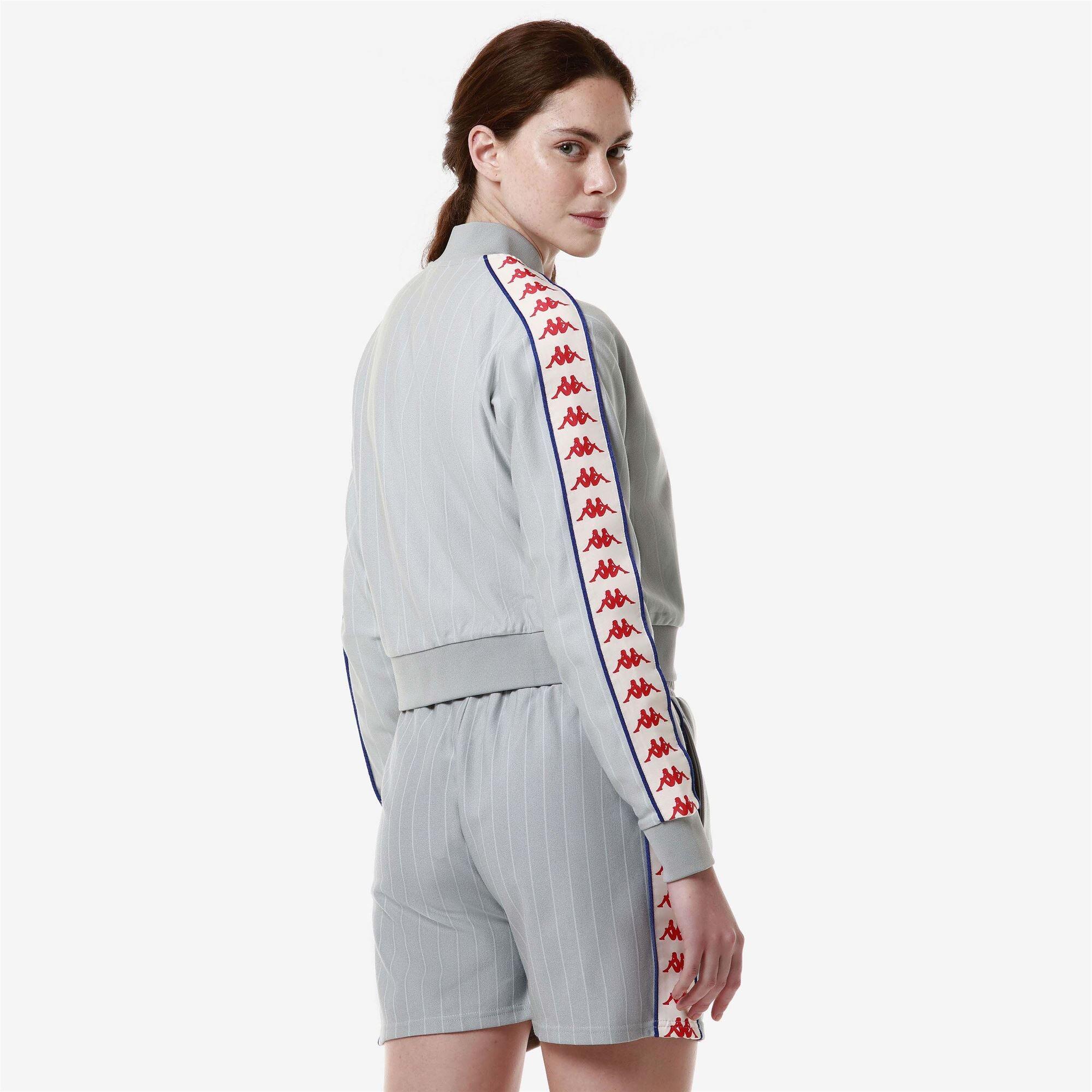 Felpa con zip da donna in poliestere grigio da sport street 6/7