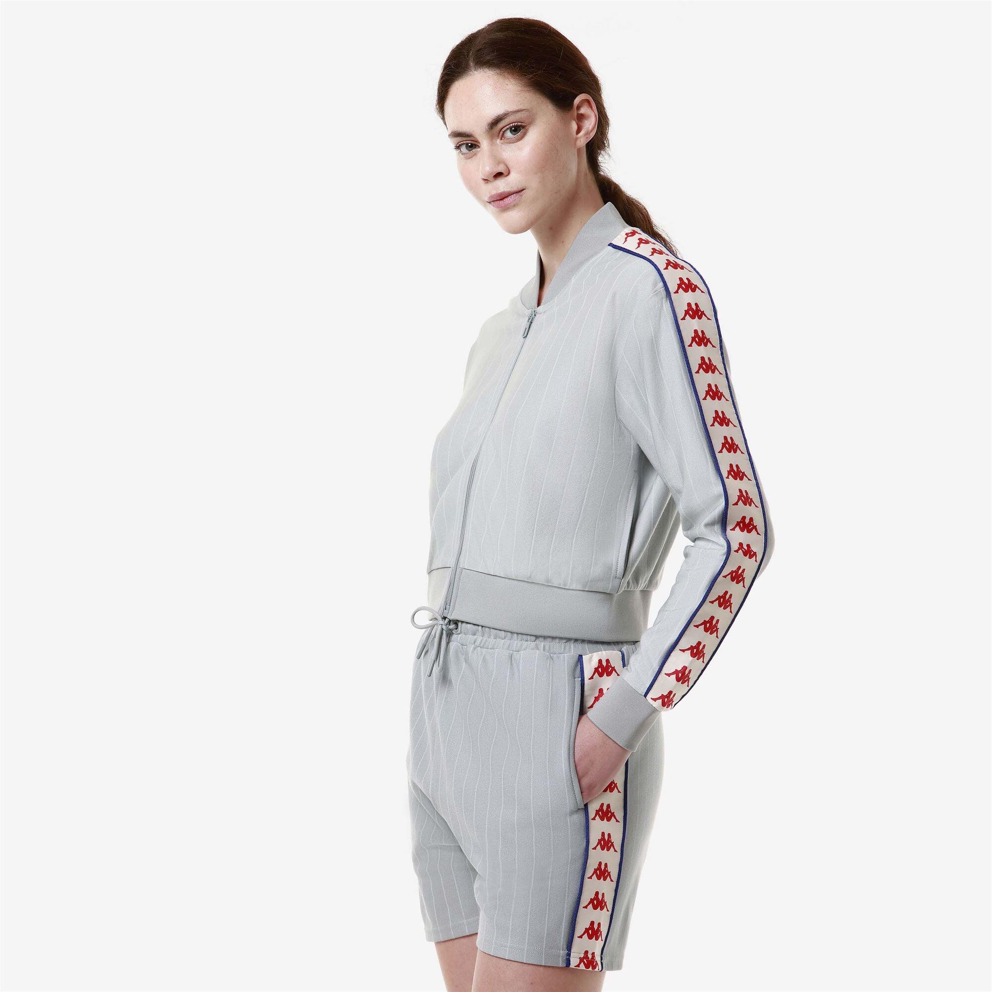 Felpa con zip da donna in poliestere grigio da sport street 5/7