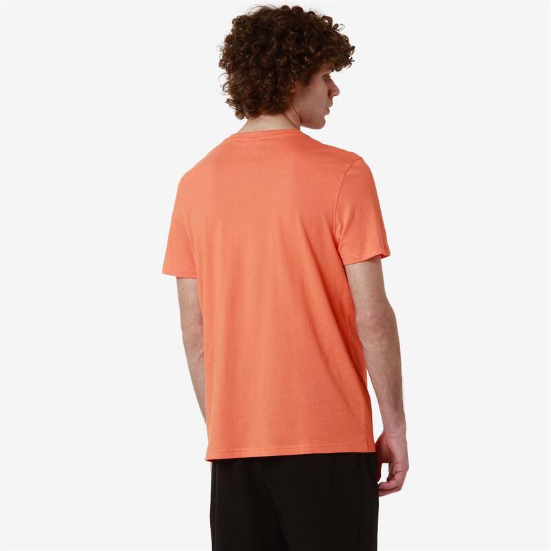 kappa t-shirt da uomo in cotone arancio da fitness .