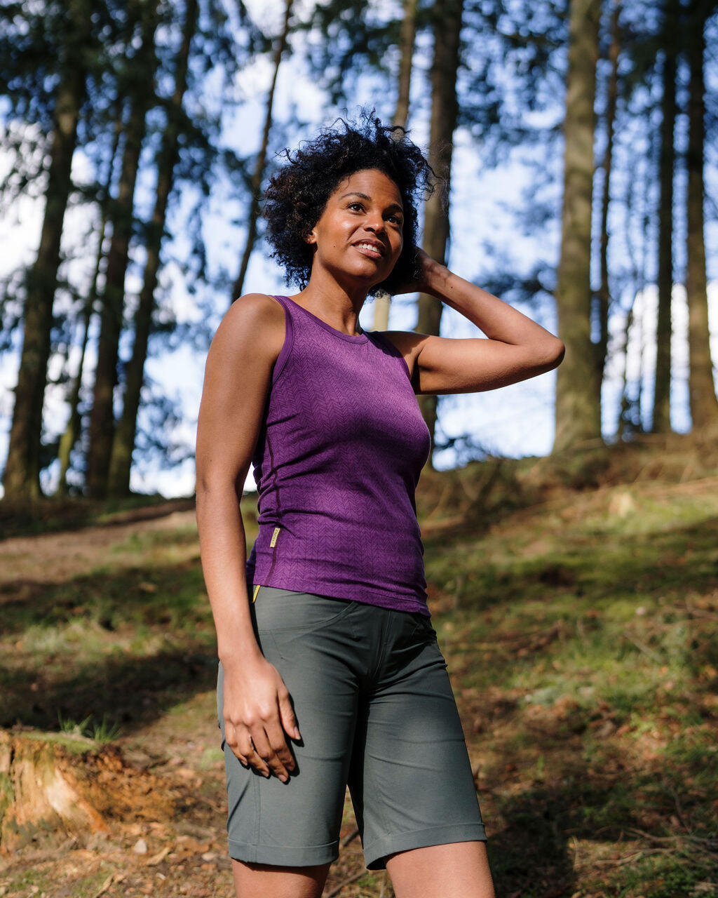FINDRA Alys Merino-Lite Printed Vest Top