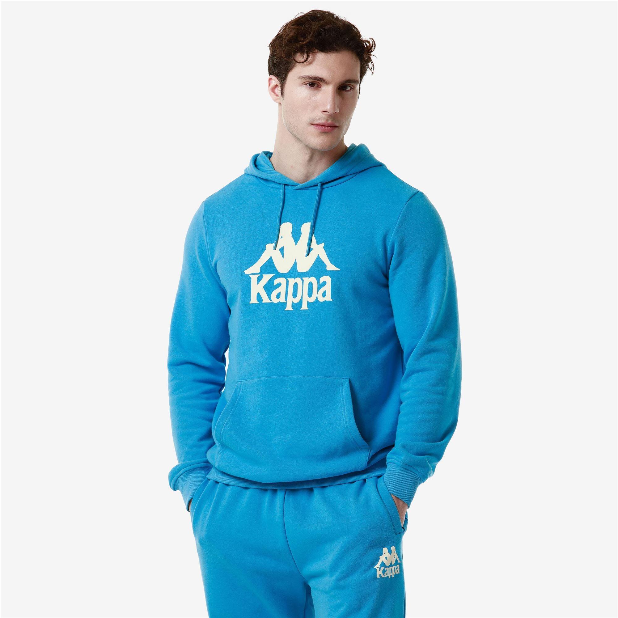 Felpa da uomo in cotone blu da sport street 6/7