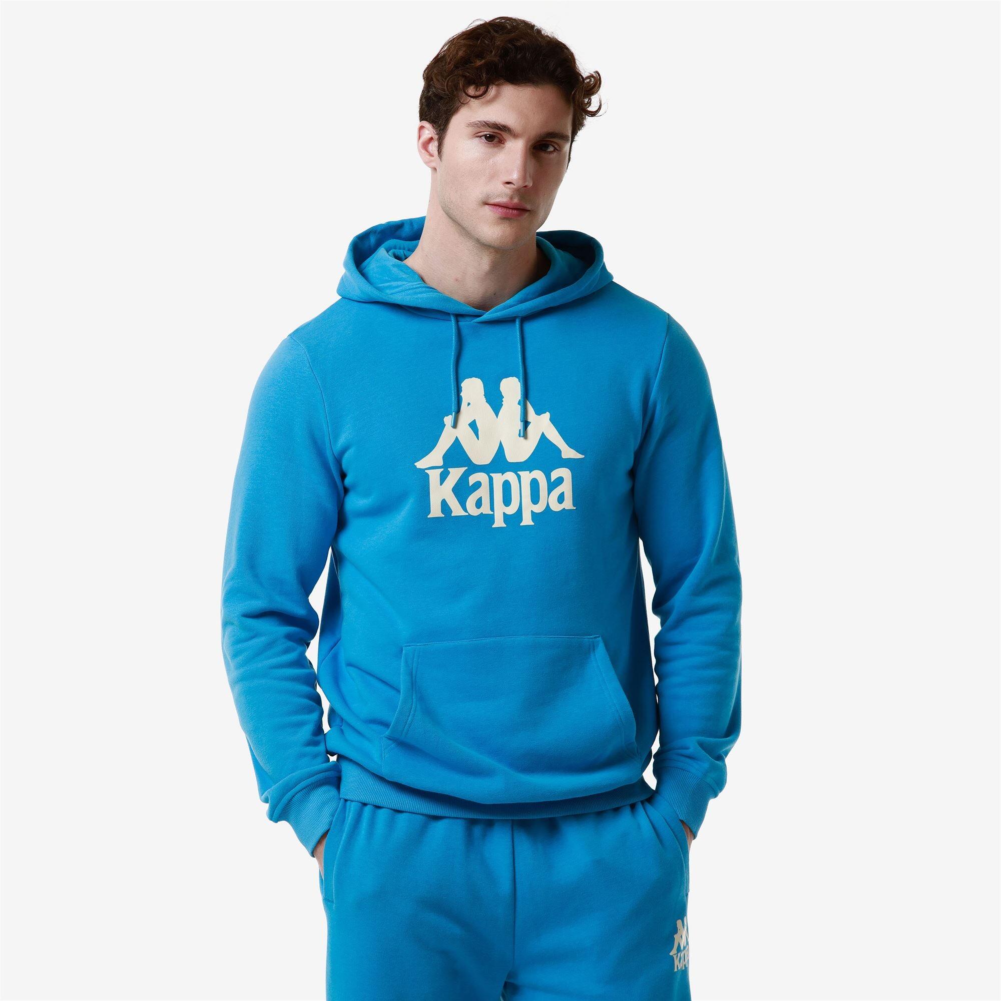 Felpa da uomo in cotone blu da sport street 5/7