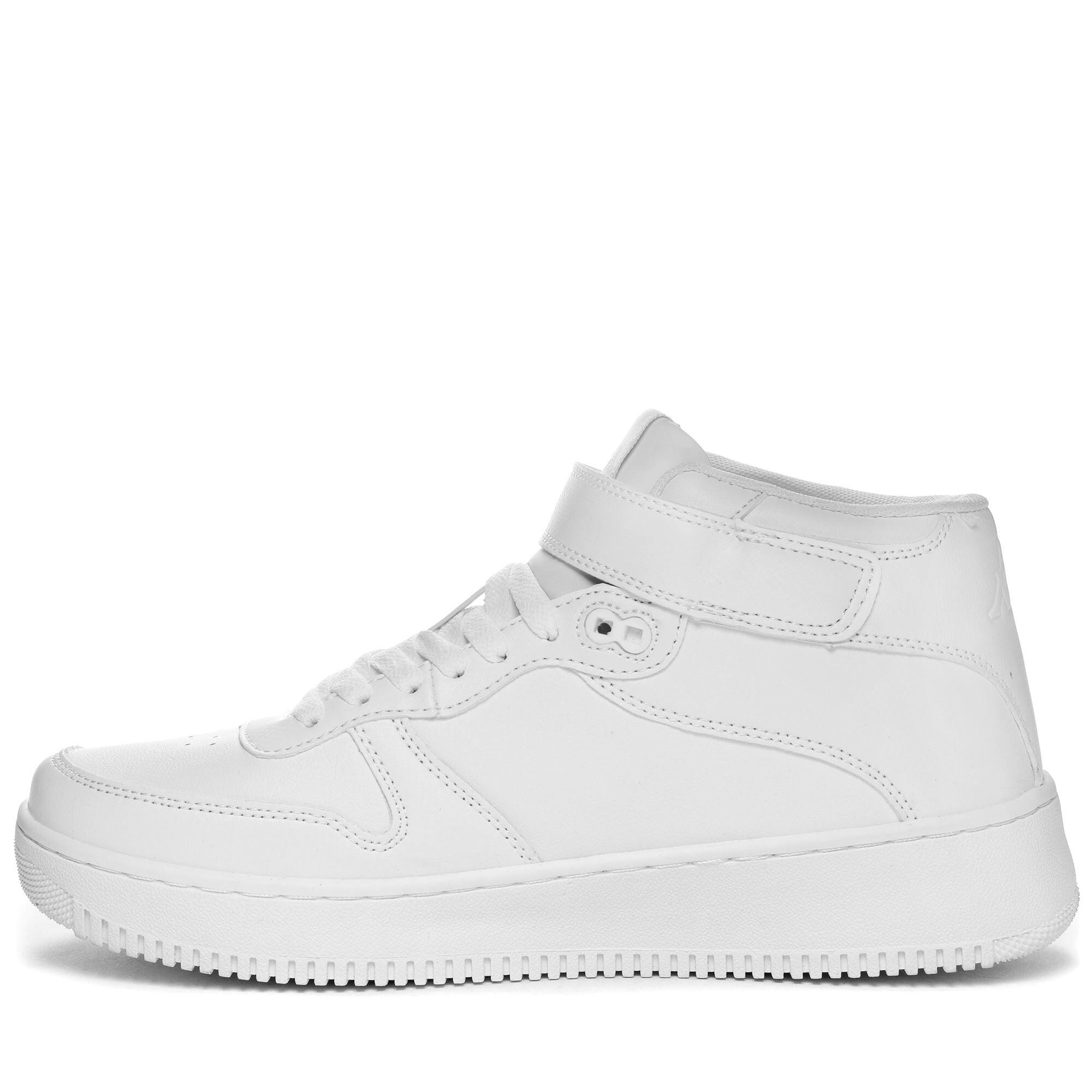 Sneakers alta da uomo donna in poliestere bianco da fitness 4/7