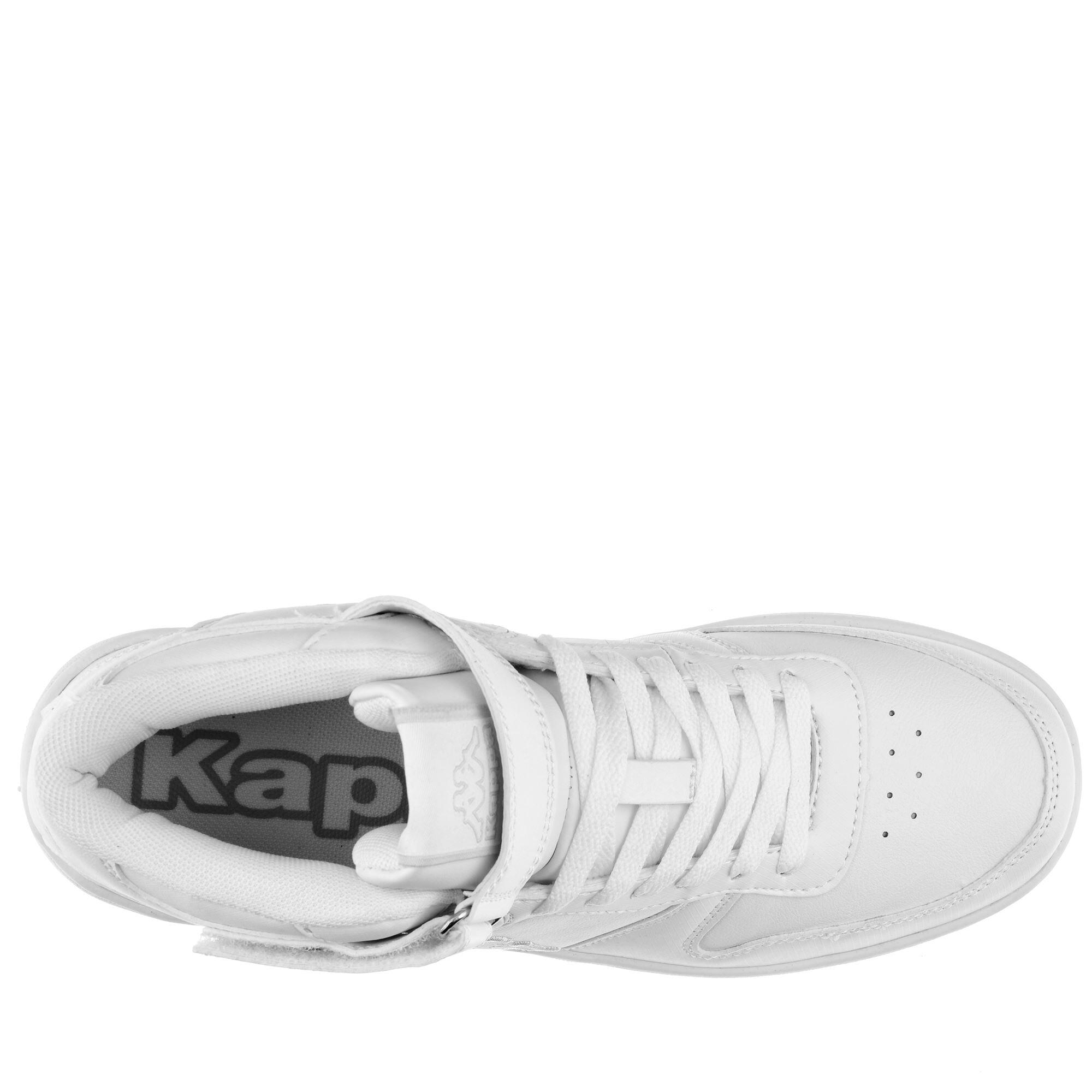 Sneakers alta da uomo donna in poliestere bianco da fitness 5/7