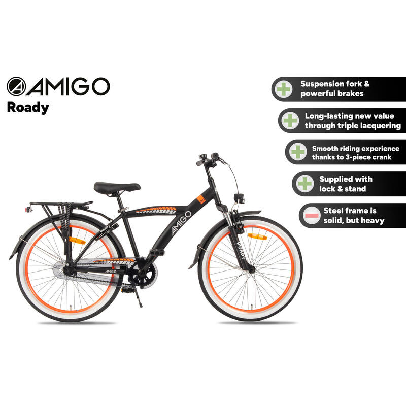 AMIGO Vélo garçon Roady 20 Pouces 27,5 cm Garçon Frein à rétropédalage