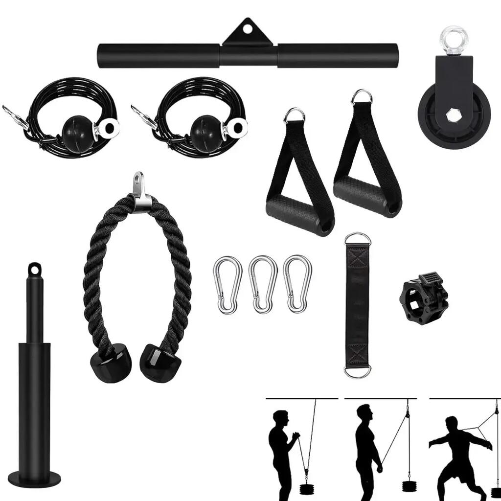 Home Gym Pulley System with 13 Accessories FF