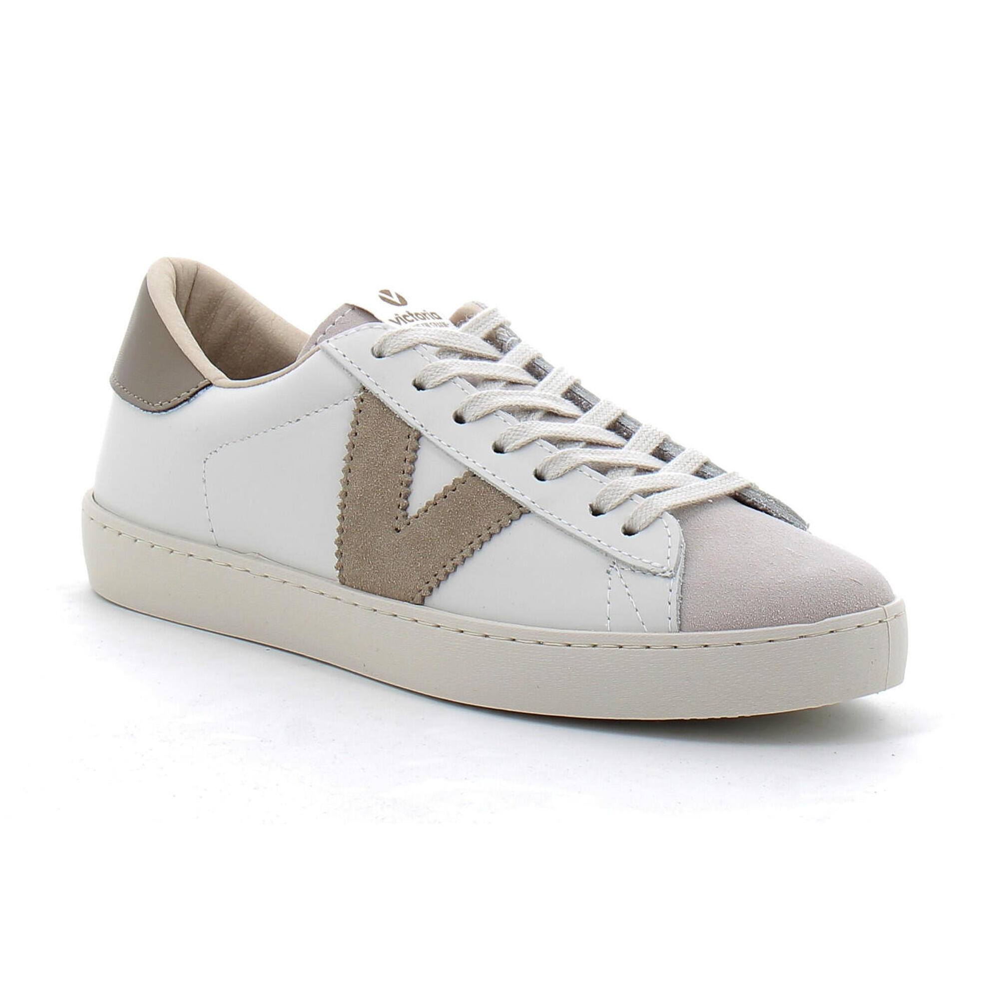 Victoria - Baskets Basses À Lacets En Cuir Pour Femme 1126142 - Baskets - Beige - 38 - Decathlon