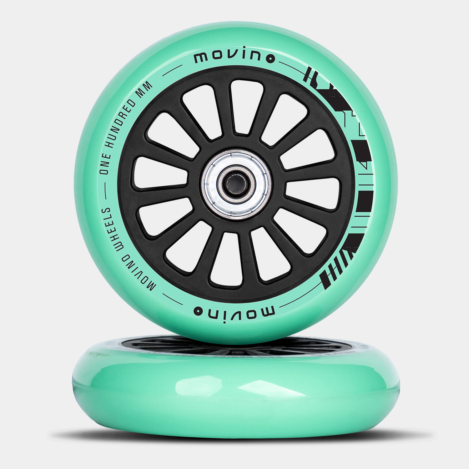 Kółka do hulajnogi wyczynowej Movino Nylon Core 100 mm (mint) - Nitro 3/3