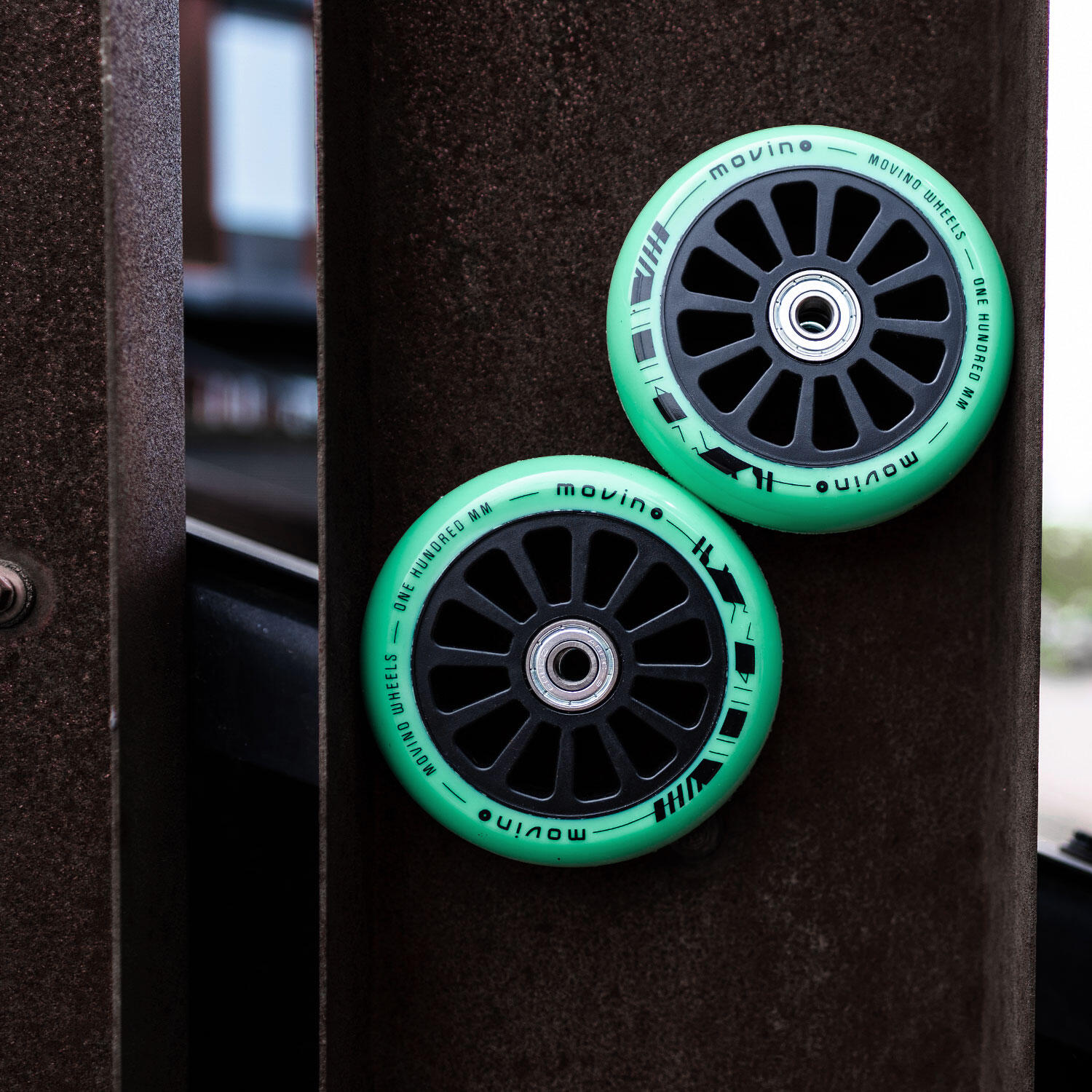 Kółka do hulajnogi wyczynowej Movino Nylon Core 100 mm (mint) - Nitro 2/3