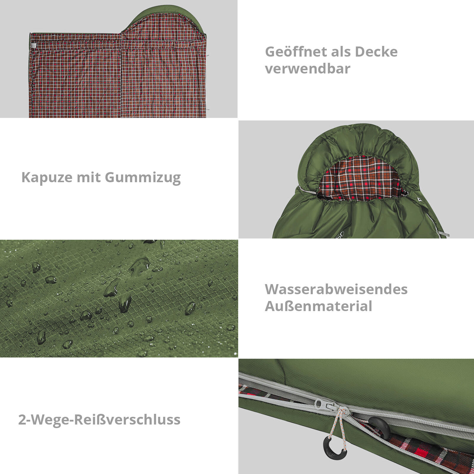 Deckenschlafsack Freespace 250 Winter Schlafsack Breit Baumwolle 12°C 3/6