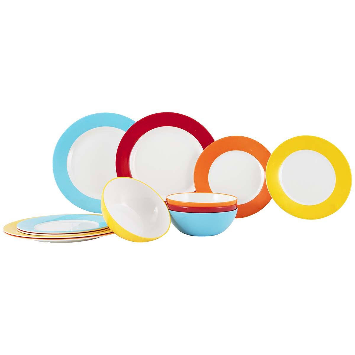 GIMEX Gimex Colour Line Geschirr Rainbow 12-Teilig