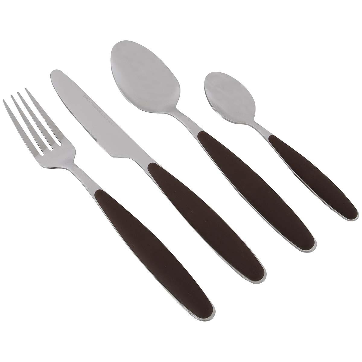 Couverts - Manche doux - Marron - 4 Pièces 2/2