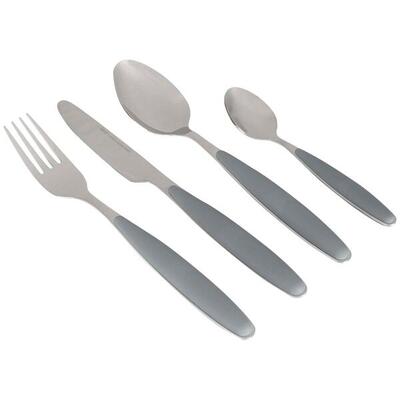 Gimex Besteck Grau Soft-Touch-Griff 16-Teilig