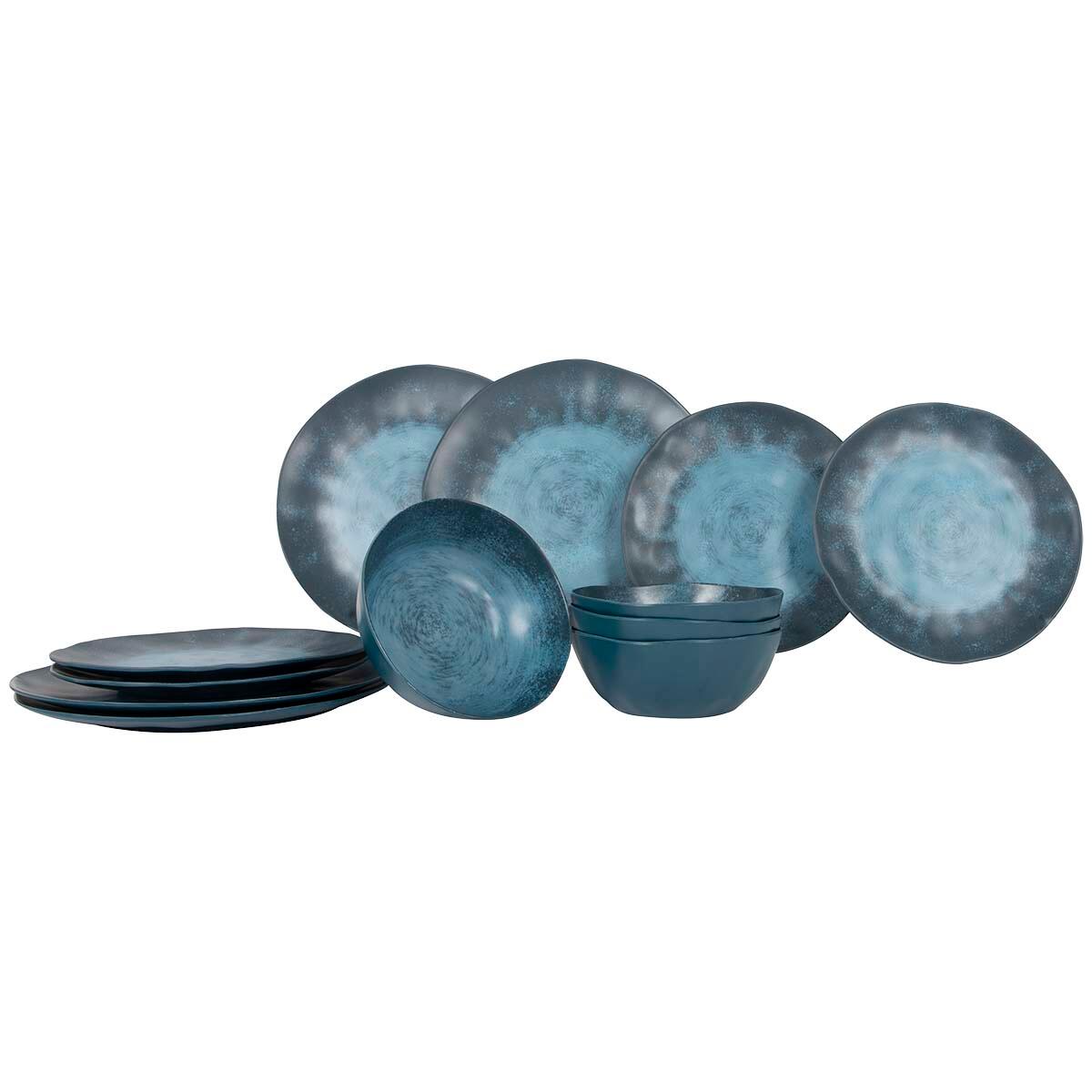 GIMEX Gimex Stone Line Servies Donkerblauw 12-Delig