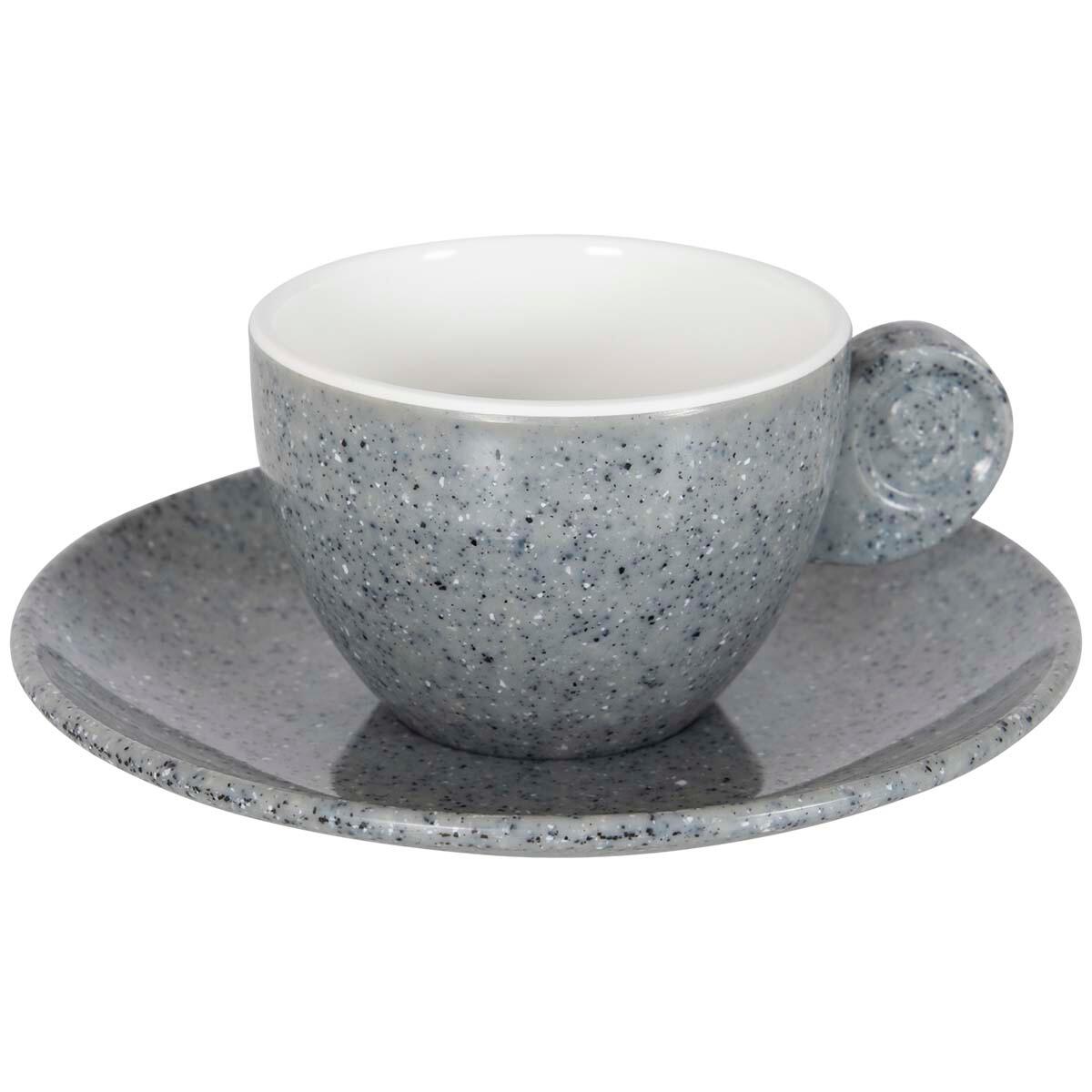 Solid Line - Espresso set - Granite - Grijs - 85 ml - 2 Stuks 4/4