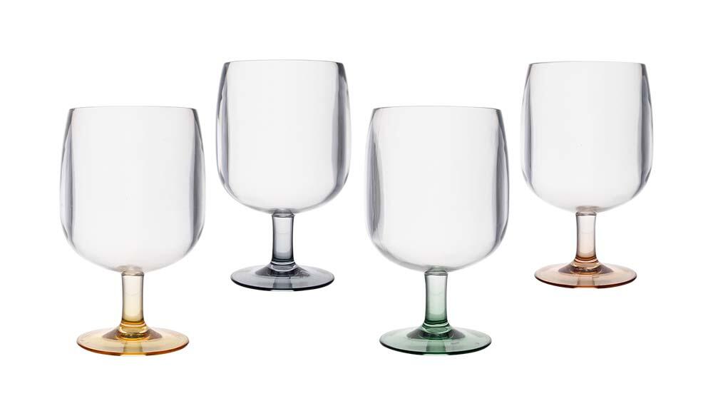 BO-CAMP Bo-Camp - Pastel collection - Wijnglas - Ornans - 250 ml - 4 Stuks