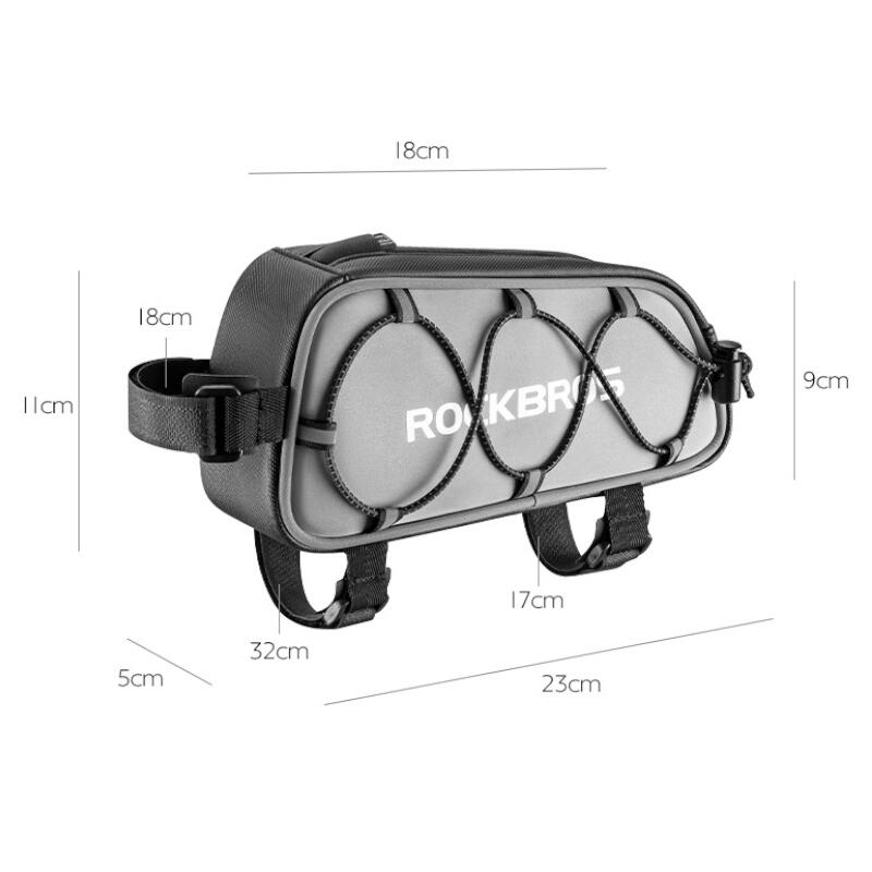 Torba rowerowa na ramę płetwa Rockbros 039 sztywna 6/7