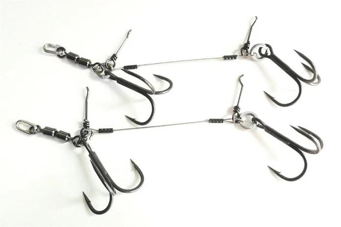 PIKECRAFT Double Swivel Stinger Rig XL - 2 pcs – Lures 18-23cm – BKK Hook 2/0