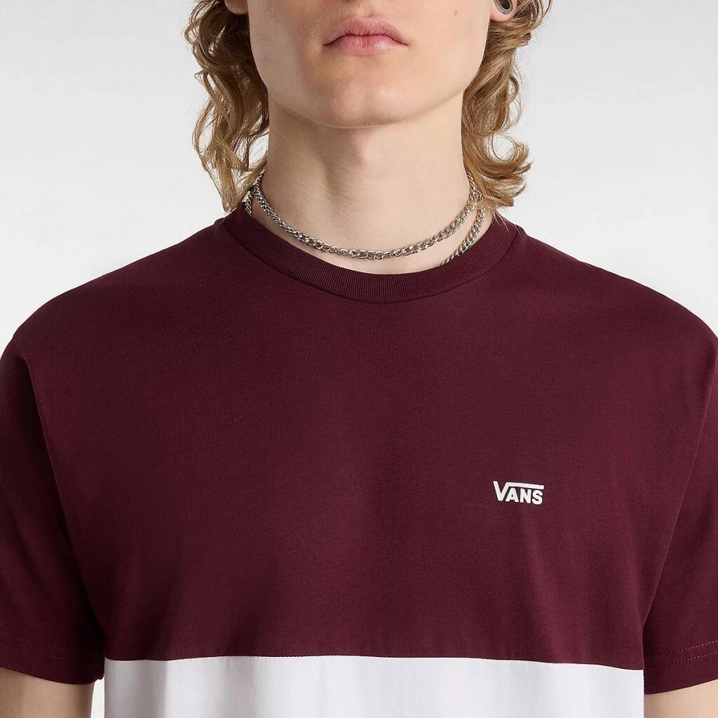 T-shirt Homme Vans Colorblock Blanc 4/5