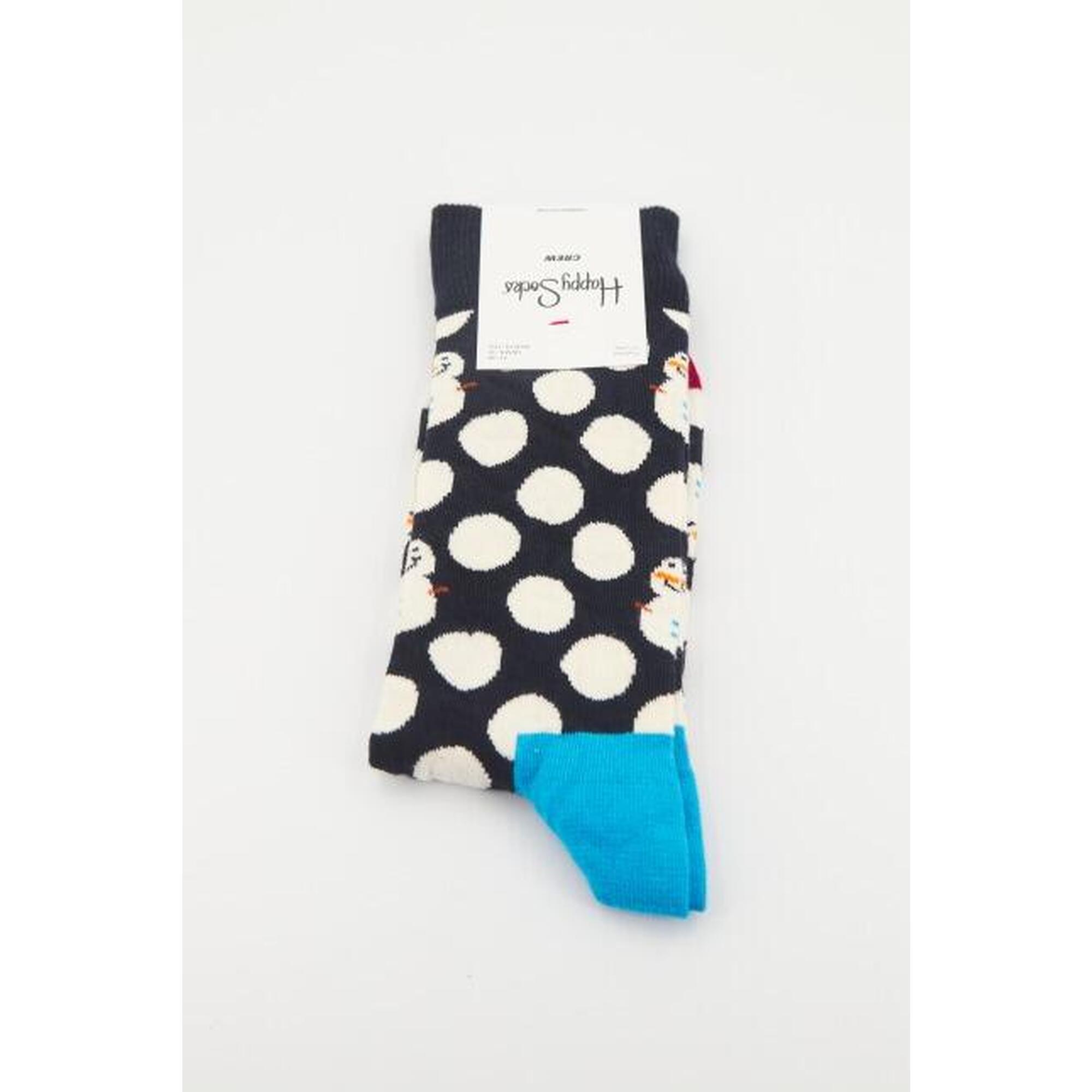 Calcetines Hombre Happy Socks Big Dot Snowman Azul